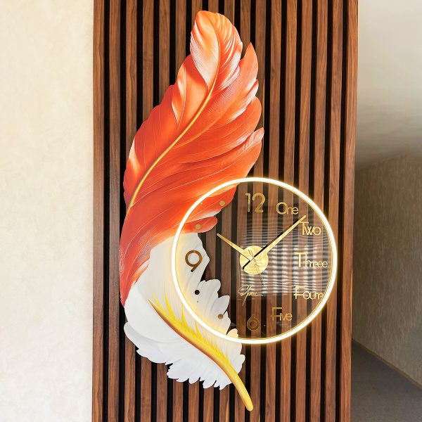 Feather modern wall clock