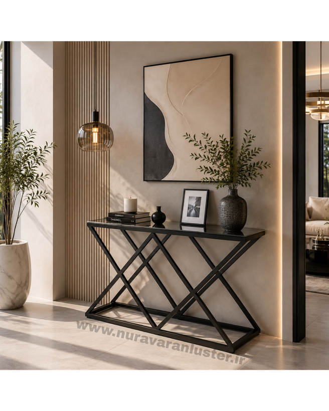 کنسول فلزی مدرن مدل دیاموند هندسی M160