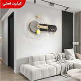 ساعت دیواری مدرن دکوراتیو فلزی حلقه طلایی H528
