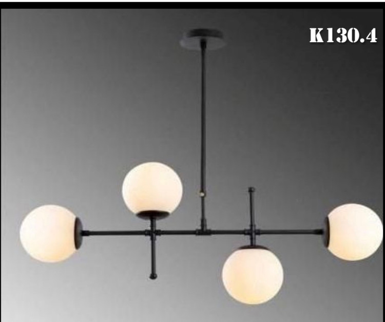 لوستر مدرن خطی مدل K130.4 چهار شعله حبابی